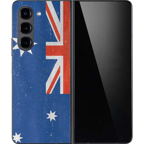 Australia Flag Distressed Galaxy Z Fold5 5G Skin